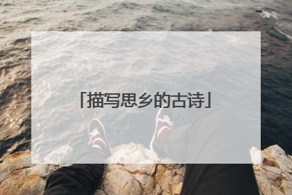 描写思乡的古诗