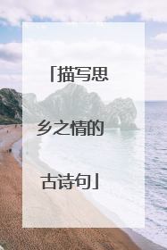 描写思乡之情的古诗句