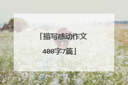 描写感动作文400字7篇