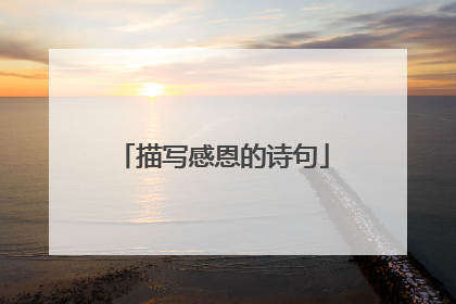 描写感恩的诗句