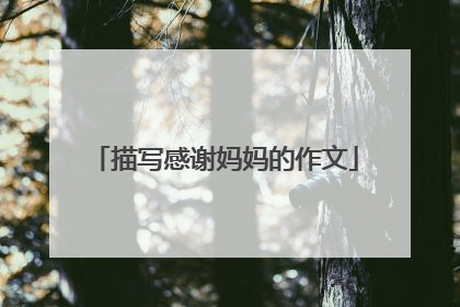 描写感谢妈妈的作文