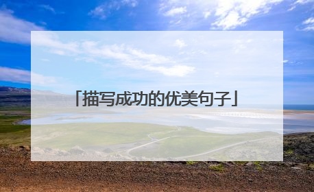 描写成功的优美句子