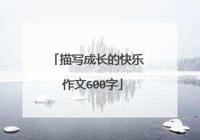 描写成长的快乐作文600字