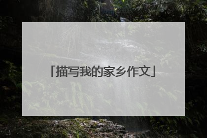 描写我的家乡作文