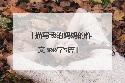 描写我的妈妈的作文300字5篇