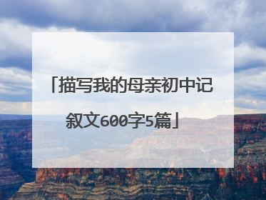 描写我的母亲初中记叙文600字5篇