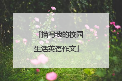 描写我的校园生活英语作文
