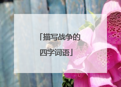 描写战争的四字词语