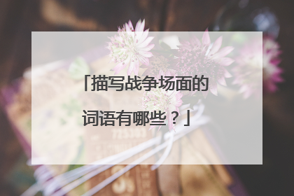 描写战争场面的词语有哪些？