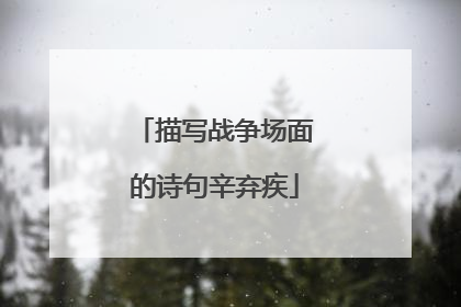 描写战争场面的诗句辛弃疾