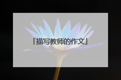 描写教师的作文