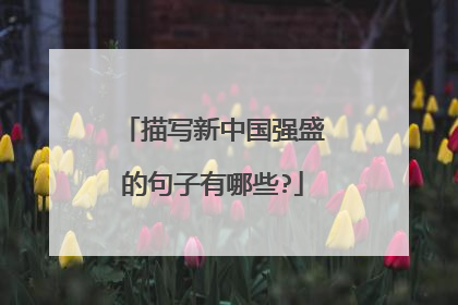 描写新中国强盛的句子有哪些?
