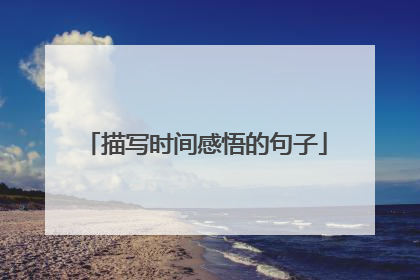 描写时间感悟的句子