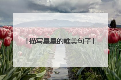 描写星星的唯美句子