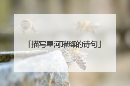 描写星河璀璨的诗句