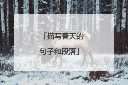 描写春天的句子和段落