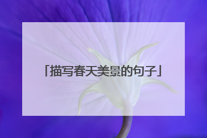 描写春天美景的句子