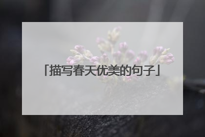 描写春天优美的句子