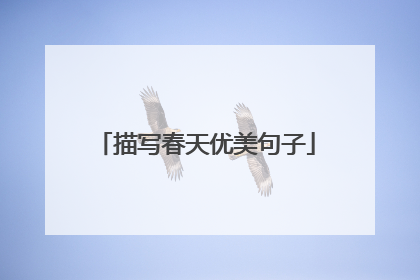 描写春天优美句子
