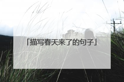 描写春天来了的句子
