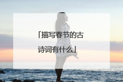 描写春节的古诗词有什么