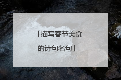 描写春节美食的诗句名句