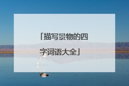 描写景物的四字词语大全