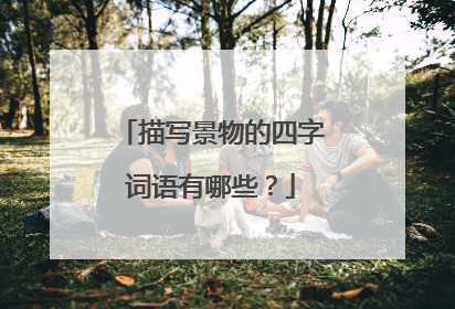 描写景物的四字词语有哪些?