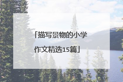 描写景物的小学作文精选15篇