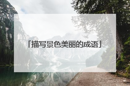 描写景色美丽的成语