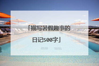 描写暑假趣事的日记500字