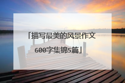 描写最美的风景作文600字集锦5篇