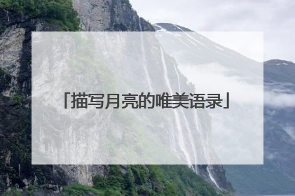 描写月亮的唯美语录