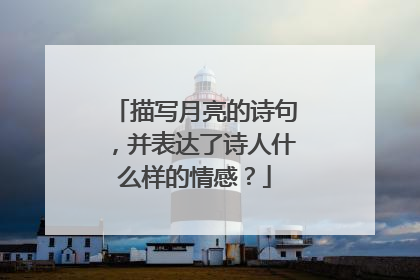 描写月亮的诗句，并表达了诗人什么样的情感？