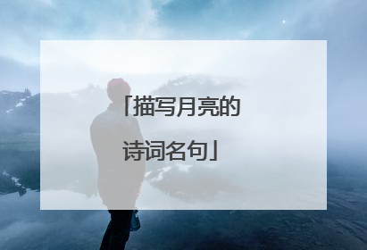 描写月亮的诗词名句