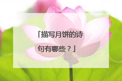 描写月饼的诗句有哪些?