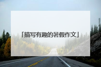 描写有趣的暑假作文