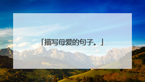 描写母爱的句子。