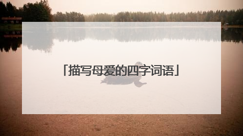 描写母爱的四字词语