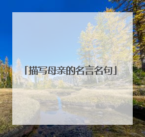 描写母亲的名言名句