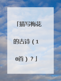 描写梅花的古诗(10首)?