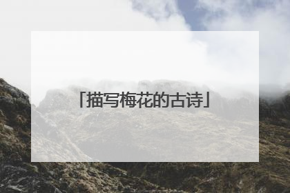 描写梅花的古诗
