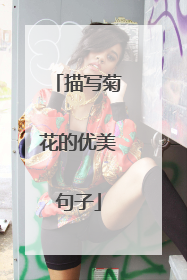 描写菊花的优美句子