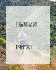 描写老师的作文