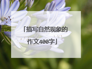 描写自然现象的作文400字