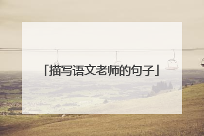 描写语文老师的句子