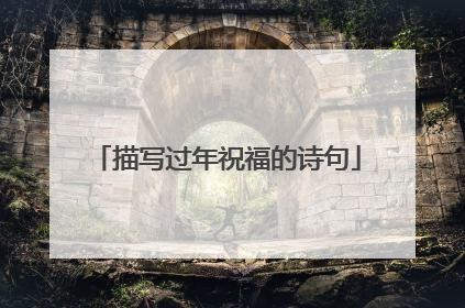 描写过年祝福的诗句