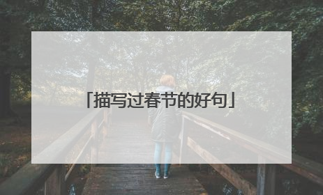 描写过春节的好句