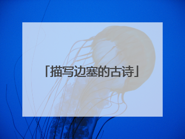 描写边塞的古诗