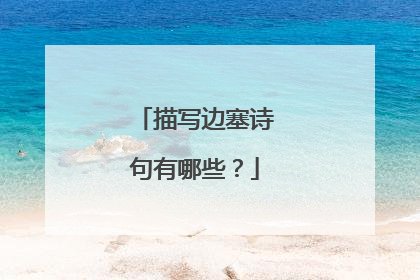 描写边塞诗句有哪些?